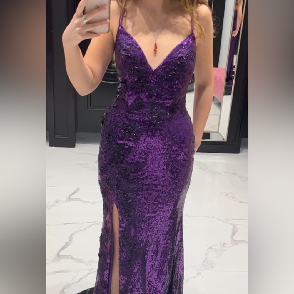 Alexandra’s Boutique Purple Sequin Dress Size 6